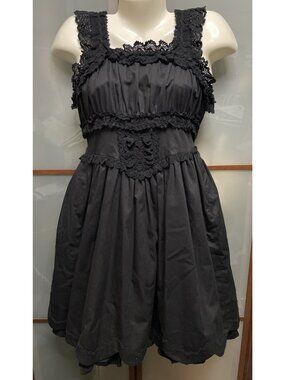 BABY THE STARS SHINE BRIGHT Dress S/M Black Lace Cottage Fairy Goth Lolita Japan